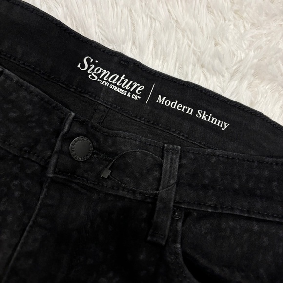 Signature by Levi Strauss & Co. Women's Modern Skinny black gray print size 12 - Picture 4 of 9